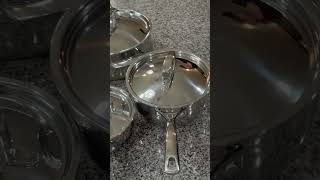 🥘👩‍🍳STAINLESS STEEL COOKWARE 💖cooking cookware stainlesssteel safe [upl. by Assilana]