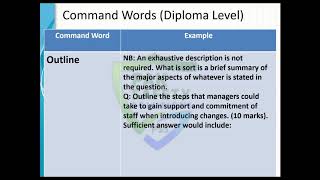 NEBOSH Diploma Level Command WordsPart 1 As per NEBOSH Guide [upl. by Ecirtnom813]