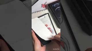 Unboxing iPhone 12 Pro Max 💚🩷 unboxing iphone12 promax shorts [upl. by Meece]