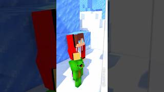 HELP JJ save Baby Mikey From Yeti Attack  Minecraft Shorts Maizen maizen minecraft mikey [upl. by Eecyal]