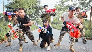 LTT Game Nerf War  Winter Warriors Nerf Guns Fight Gangsters Crime Nerf War [upl. by Oliana]