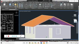 TECHO DE CASA SEGUNDO DISEÑO AUTOCAD [upl. by Dareg]