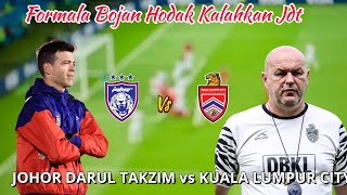 JDT VS KL CITY‼️FORMOLA BOJAN HODAK KALAHKAN JDT [upl. by Nana]