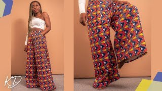 HOW TO SEW WIDE LEG PALAZZO TROUSER  KIM DAVE [upl. by Mordy]