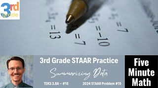 3rd Grade STAAR Practice Summarizing Data 38A  18 [upl. by Bertle]