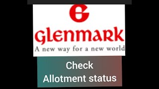 Check Glenmark life sciences IPO allotment status [upl. by Bunow]