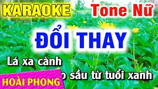 Karaoke Đổi Thay Tone Nữ Nhạc Sống Dể Hát  Hoài Phong Organ [upl. by Kalasky]