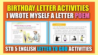 STD 5 English Unit 2Letter To GodI Wrote Myself A Letter Birthday Letter ActivitiesKite Victers [upl. by Margaretha]