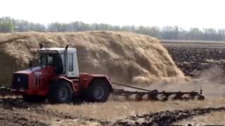 Kirovets 744 plowing  Трактор К744Р Кировец пахота [upl. by Ahsenom855]