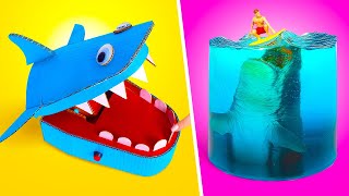 Toothy Crafts For Shark Lovers  DIY Shark Diorama And Shark Dentist Toy [upl. by Kcirdneh286]