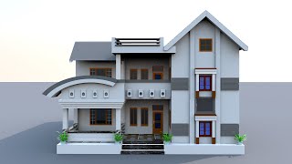 40 x 50 Home Design with 3d Model 40 x 50 House Plan With Front Elevation 40 x 50 Makan ka naksha [upl. by Alyam]