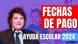 ✅ FECHAS de COBRO AYUDA ESCOLAR 2024 ¿Cuándo se cobra la Ayuda Escolar 2024 en ANSES [upl. by Eiznekcam]