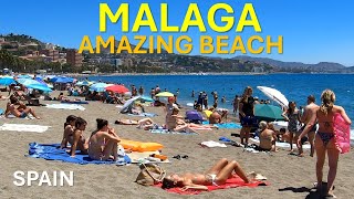 Malaga Beach July 2024 Spain Costa del Sol [upl. by Horwitz]