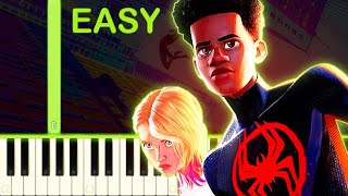 CALLING  SpiderMan Across the SpiderVerse  EASY Piano Tutorial [upl. by Itsuj]