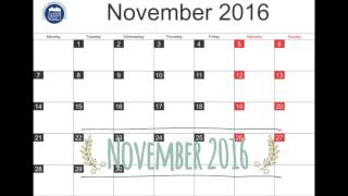 November 2016 Calendar Printable [upl. by Assennav]