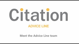 The Citation Advice Line [upl. by Emmerie]