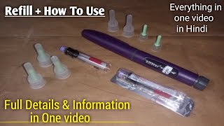 How To Refill Insulin in ALLSTAR Pen  How To Use  Full Details amp Information in Hindi [upl. by Sall409]