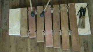 homemade music balafon [upl. by Ellekram]