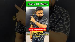 Basic Proportionality TheoremBPT Very important concept 🔥🔥🔥 [upl. by Mathian312]