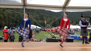 Shawn Trews Highland dancing by Scottish champions during 2024 Ballater Highland Games [upl. by Pancho]