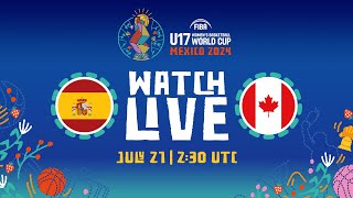 SEMIFINALS  Spain v Canada  Full Basketball Game  FIBA U17 Womens Basketball World Cup 2024 [upl. by Aivatnohs]