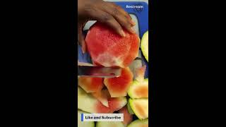 Very Satisfying Sounds mini water melon peeling and dragon fruit Asmr Smacking sounds [upl. by Colon]