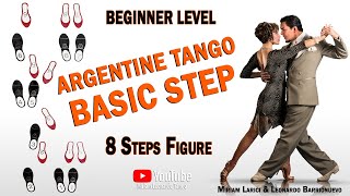 Argentine Tango quotBASIC STEPquot  Argentine Tango for beginners [upl. by Saixela]