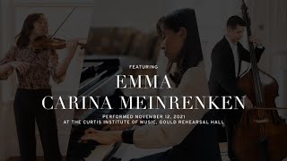 Graduation Recital Emma Carina Meinrenken violin [upl. by Nehttam661]