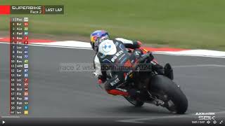 race 2 WSBK Donington 2024 Results highlights [upl. by Georgina]