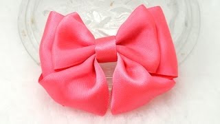 DIY How to Make Bow DIY Tutorial Ribbon Bow 4 [upl. by Emmott]