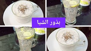 وصفتين من بذور الشيا بودنج الزبادي بالشيا مشروب الشيا وفوائدة Amal Hussein Diet💝 [upl. by Devlin195]