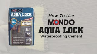 How to use MONDO AQUA LOCK Waterproofing Cement [upl. by Barton]