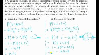 Distribuição Normal  exercício prático 4  Probabilidades [upl. by Jannelle]