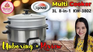 Kyowa Multi Cooker 3L 8in1 KW3802 Unboxing and Review [upl. by Carrew]