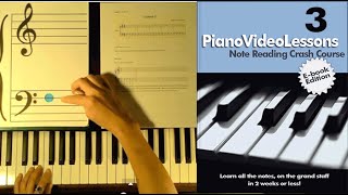 Learn to Play Piano Lesson 3 Bass F Sheet Music Note Reading Crash Course Piano Video Lessons [upl. by Eitsrik]