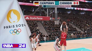 Germany vs Canada  Olympics 2024 Basketball  Bronze Game  NBA 2K24 [upl. by Eninotna837]