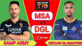 Final Morrisville Samp Army vs Deccan GladiatorsAbu Dhabi T10 League live [upl. by Ahsinahs]