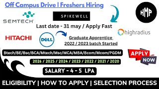 Dell Hitachi  off campus drive for 2024 batch  off campus drive for 2023 batch  off campus drive [upl. by Morice]