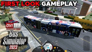 ARTICULATEDELECTRIC BUS Driving in BUS SIMULATOR 23 by Ovilex First Look Gameplay Android amp iOS [upl. by Valencia]