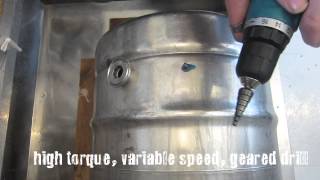 drilling a beer keg tip under 5 [upl. by Jaehne]