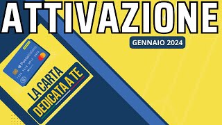 CARTA DEDICATA A TE ATTIVAZIONE GENNAIO 2024 isee2024 [upl. by Cordelia]