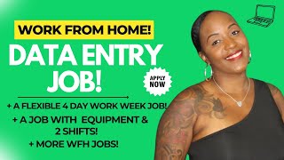 🙌🏾 A FEW GREAT LEADS A DATA ENTRY JOB  A 4 DAY WORK WEEK PART TIME JOB WORK FROM HOME JOBS 2024 [upl. by Dang]