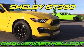 Shelby GT350 vs Hellcat Challenger [upl. by Aelyk]