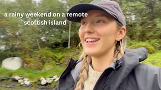 staying on tiny rainy amp remote scottish island  cottage core plockton and wild swimming [upl. by Alikee297]