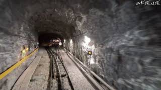 A rare cab ride video of Jungfraubahn  between Jungfraujoch and Kleine Scheidegg Switzerland  4K [upl. by Tarazi]