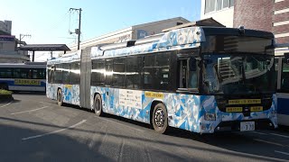 全国初自動運転大型連接バス実証実験が東広島市内で始まりました【東広島BRT】Articulated bus testing automatic operation on public roads [upl. by Neemsay]