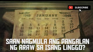 Saan nagmula ang pangalan nang araw sa Isang linggo [upl. by Maher779]