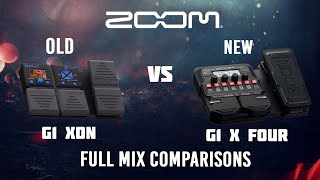 ZOOM G1 X FOUR VS G1 Xon Audio Samples with Full Mix Comparison [upl. by Axel872]