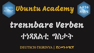 trennbare Verben  ተነጻጸልቲግስታት [upl. by Sito]