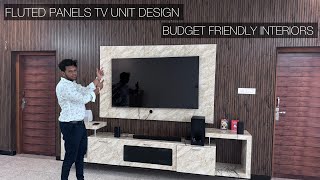 PVC TV UNIT DESIGN TAMIL  UPVC MODULAR KITCHEN TAMIL  FLUTED PANEL TV UNIT  UPVC WARDROBE DESIGN [upl. by Adnuhs]